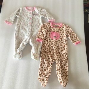 Baby Girl Clothes~ 2 pieces~Carters & Once Upon a Time~Footed~KittyFeet-3 to 6Mo